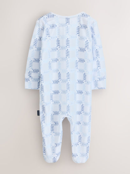 Baker by Ted Baker Blue Baker by Ted Baker 3 Pack Sleepsuits image 2