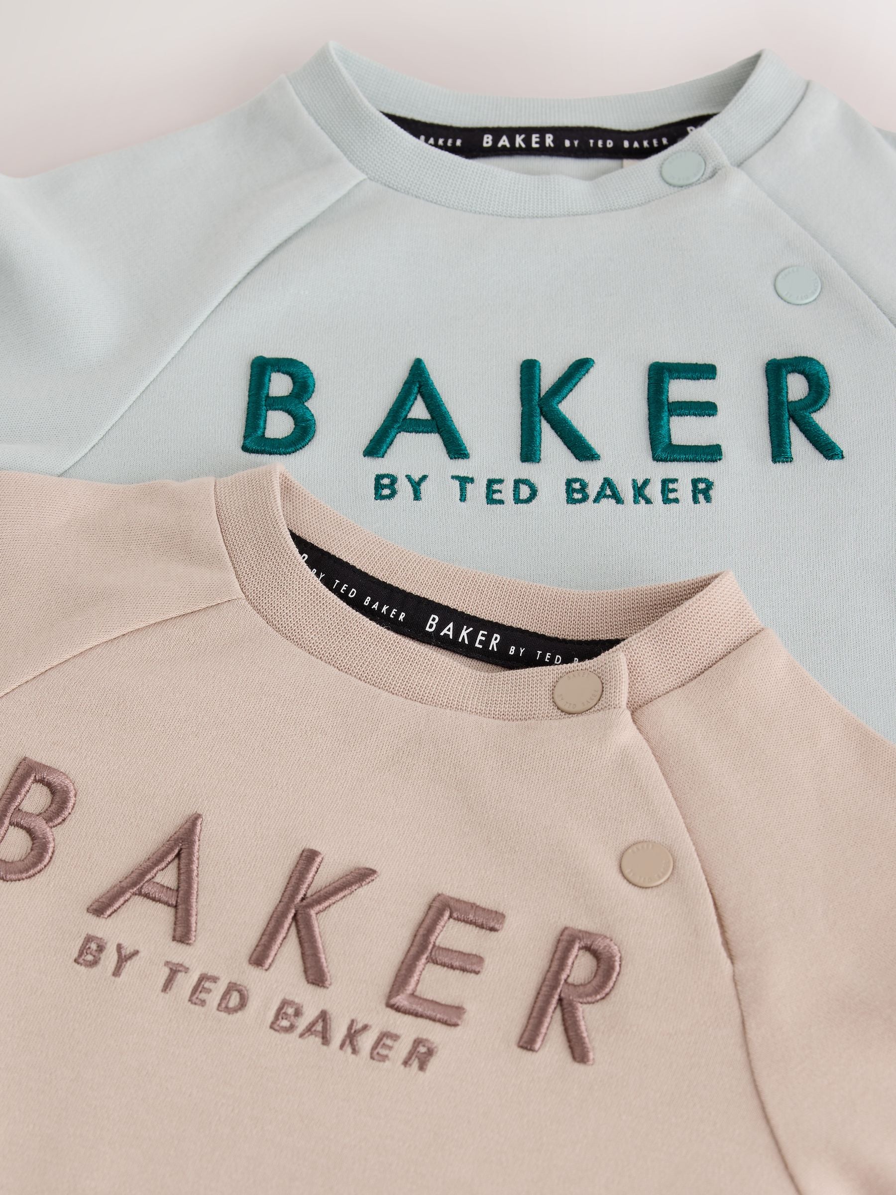 Baker by Ted Baker Green/Ecru Romper and Hat 3 Piece Set image 7