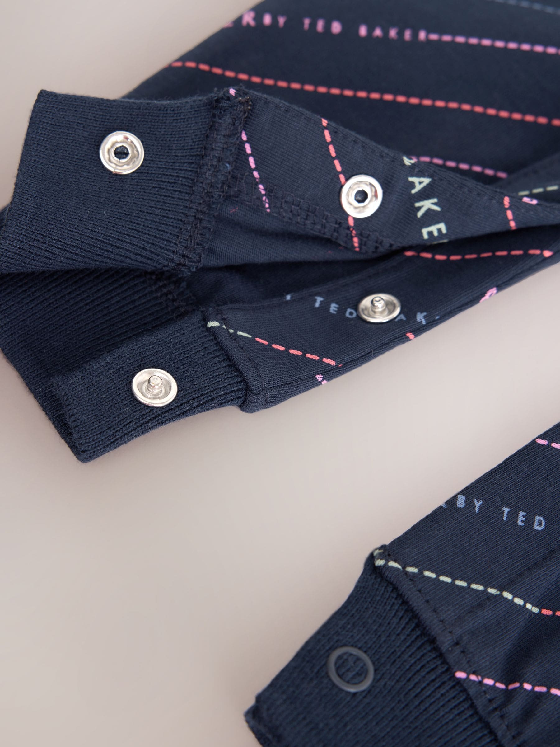 Baker by Ted Baker Navy All Over Print Polo Romper image 3