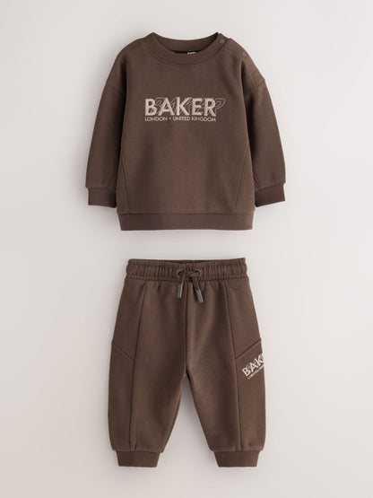 Baker by Ted Baker Brown Sweatshirt and Joggers Set image 1