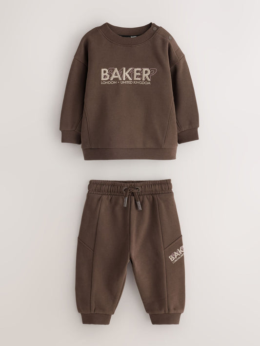 Baker by Ted Baker Brown Sweatshirt and Joggers Set image 1
