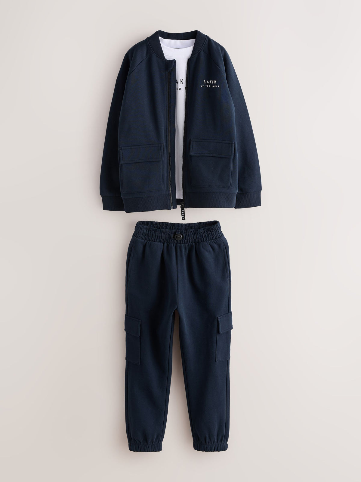 Baker by Ted Baker Navy Bomber Jacket, T-Shirt and Joggers Set - image 7
