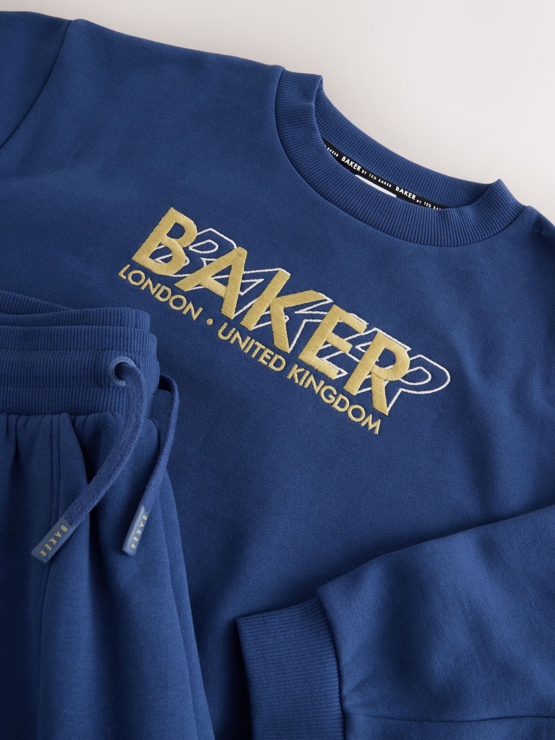Dsiney Kidz - Baker by Ted Baker Blue Baker by Ted Baker Oversized Sweatshirt and Wide Leg Joggers Set image 10