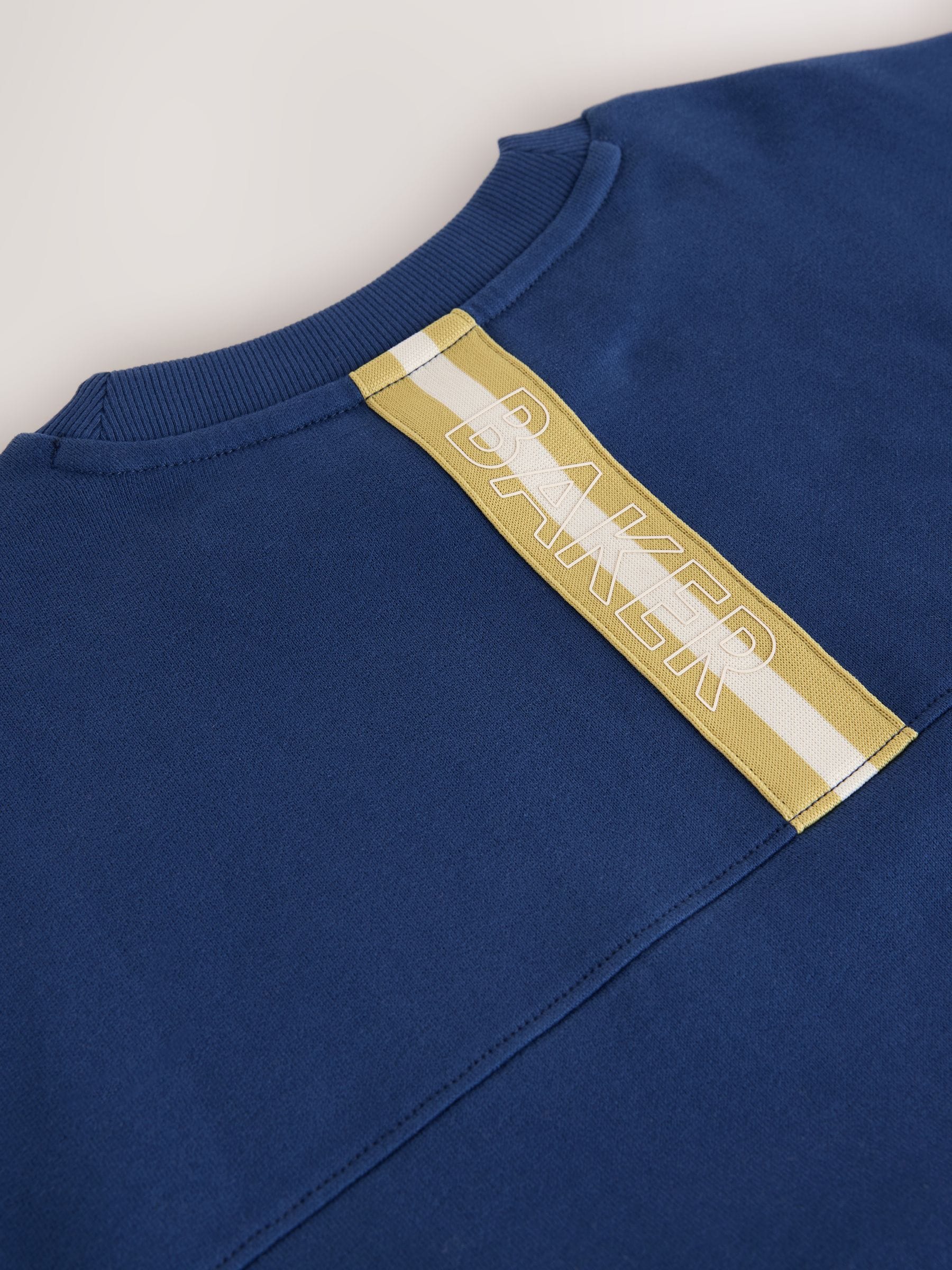 Dsiney Kidz - Baker by Ted Baker Blue Baker by Ted Baker Oversized Sweatshirt and Wide Leg Joggers Set image 11