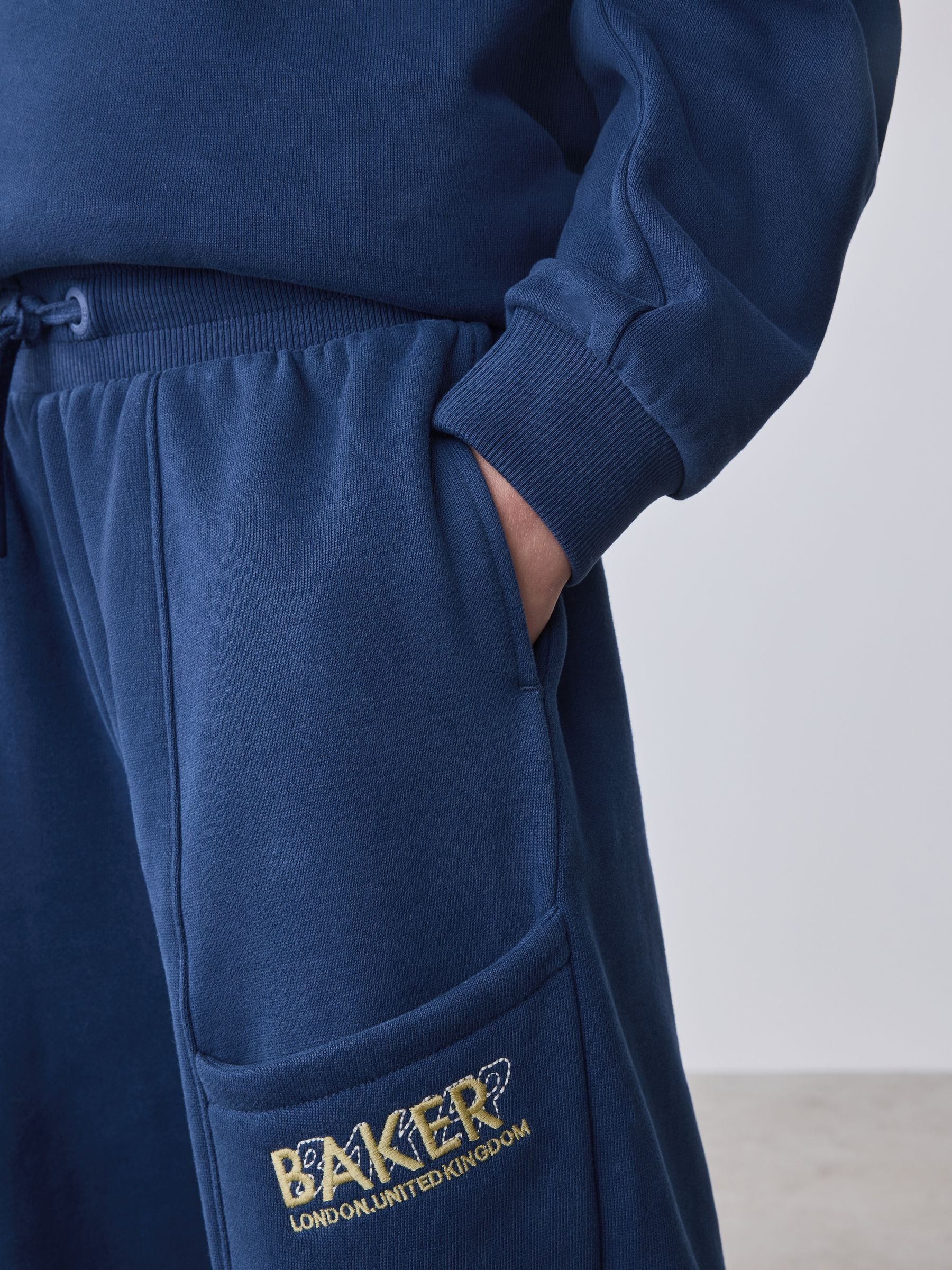 Dsiney Kidz - Baker by Ted Baker Blue Baker by Ted Baker Oversized Sweatshirt and Wide Leg Joggers Set image 6