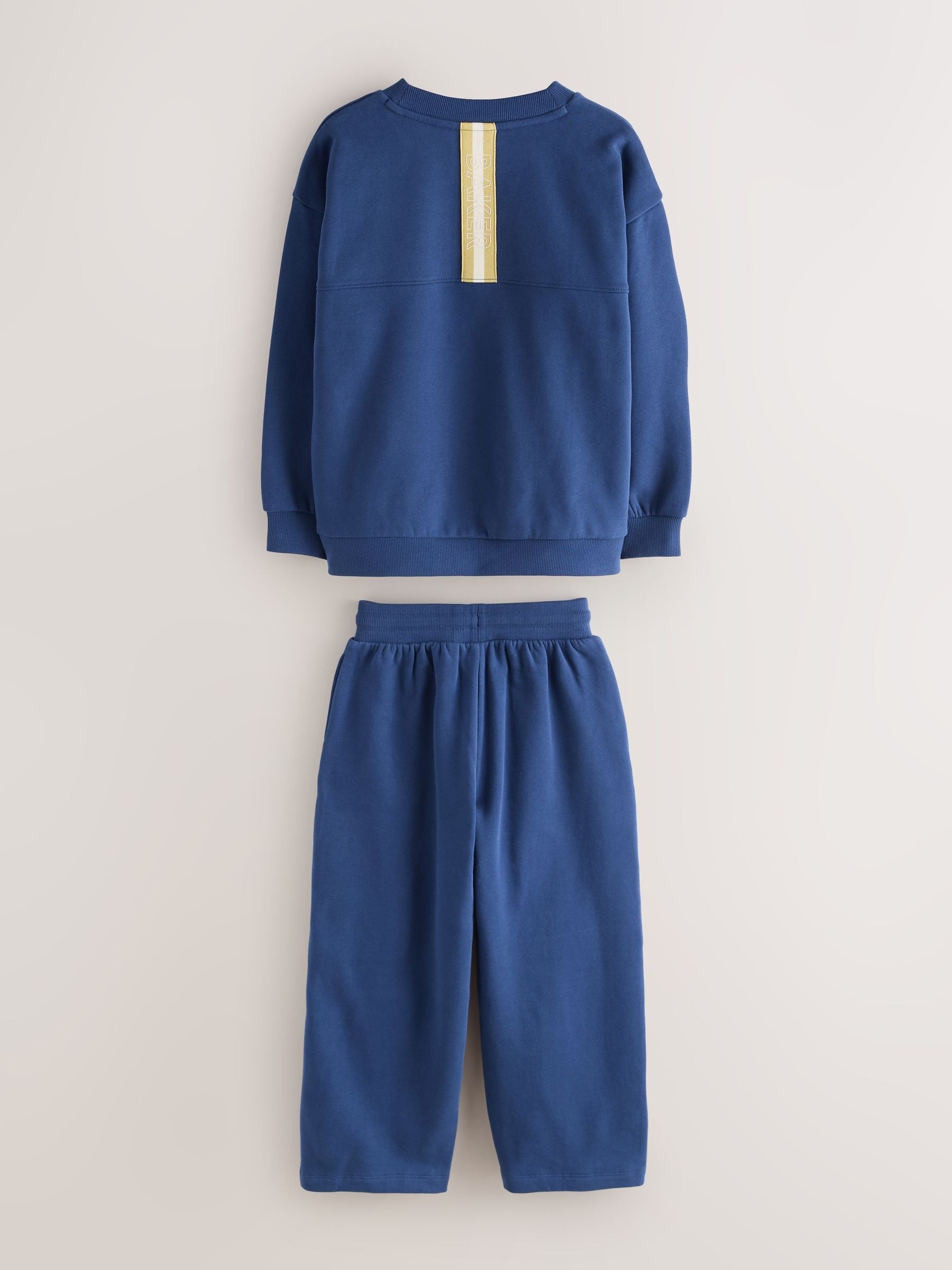 Dsiney Kidz - Baker by Ted Baker Blue Baker by Ted Baker Oversized Sweatshirt and Wide Leg Joggers Set image 9