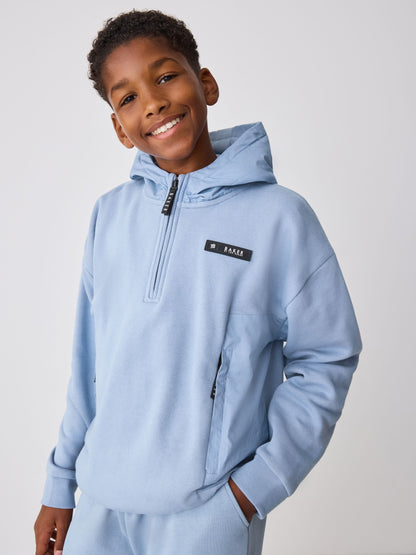Baker by Ted Baker Blue Oversized Blue Funnel Neck Hoodie and Joggers Set - image 3