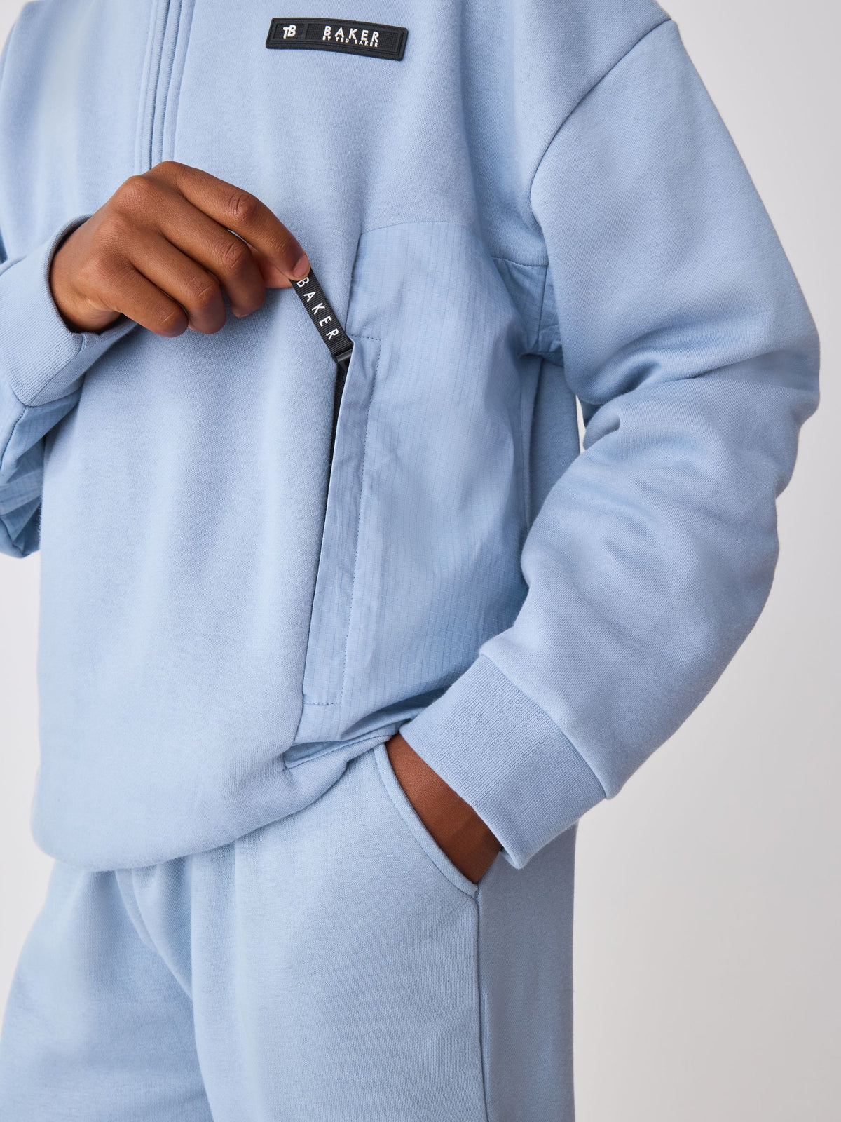 Baker by Ted Baker Blue Oversized Blue Funnel Neck Hoodie and Joggers Set - image 6