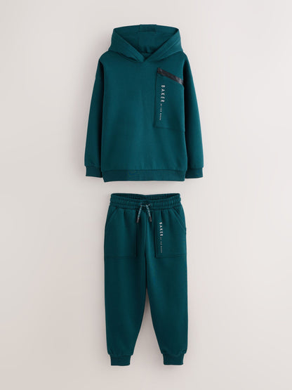 Dsiney Kidz - Baker by Ted Baker Oversized Zip Pocket Hoodie and Joggers Set image 1