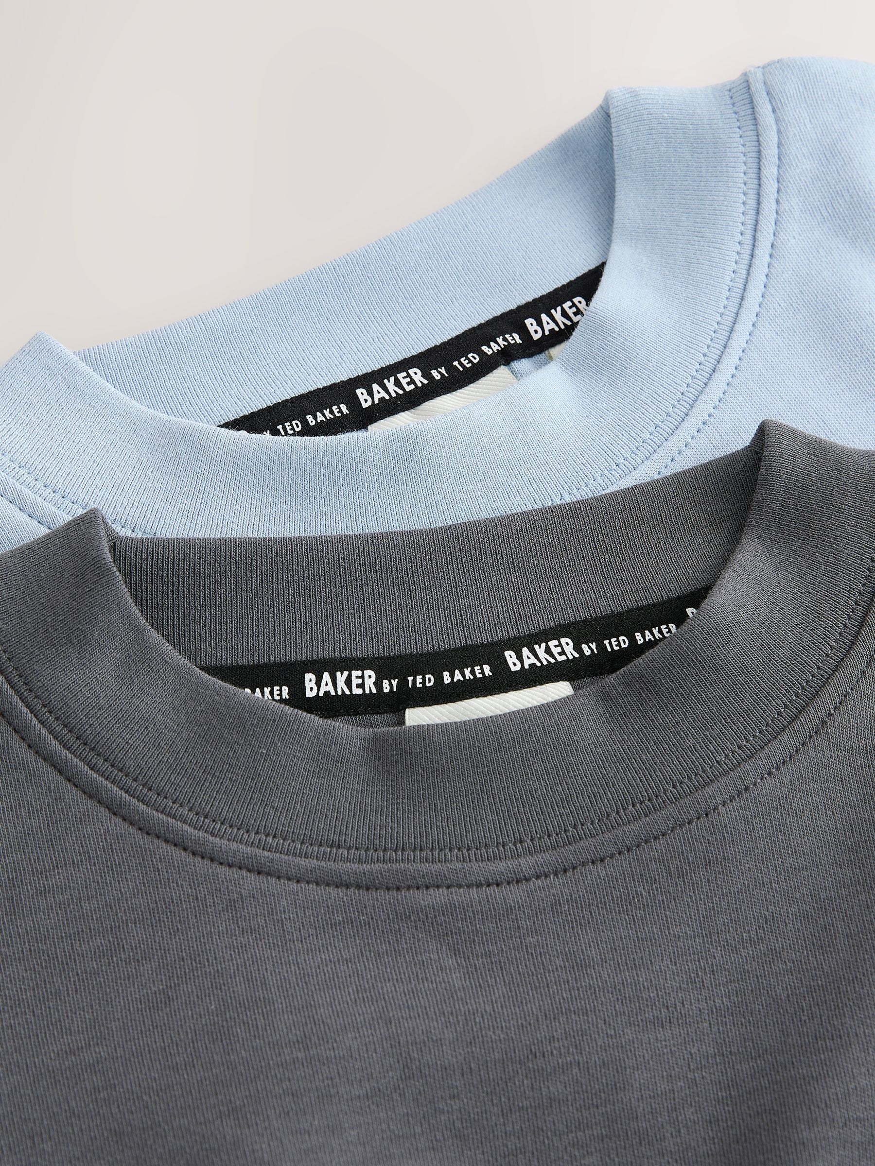 Dsiney Kidz - Baker by Ted Baker Blue/Grey Pocket T-Shirts 2 Pack image 6