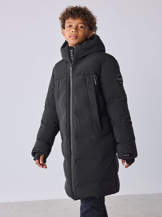 Baker by Ted Baker Black Shower Resistant Longline Padded Coat - image 1