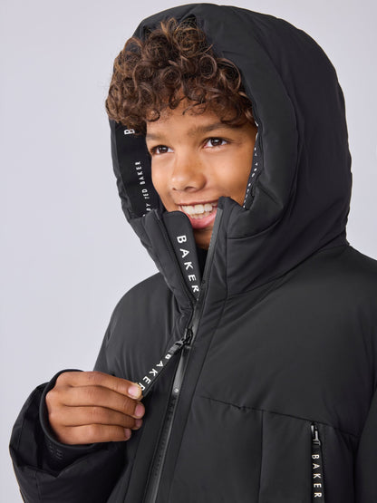 Baker by Ted Baker Black Shower Resistant Longline Padded Coat - image 4