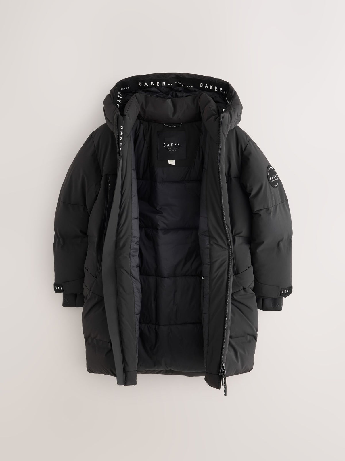Baker by Ted Baker Black Shower Resistant Longline Padded Coat - image 7