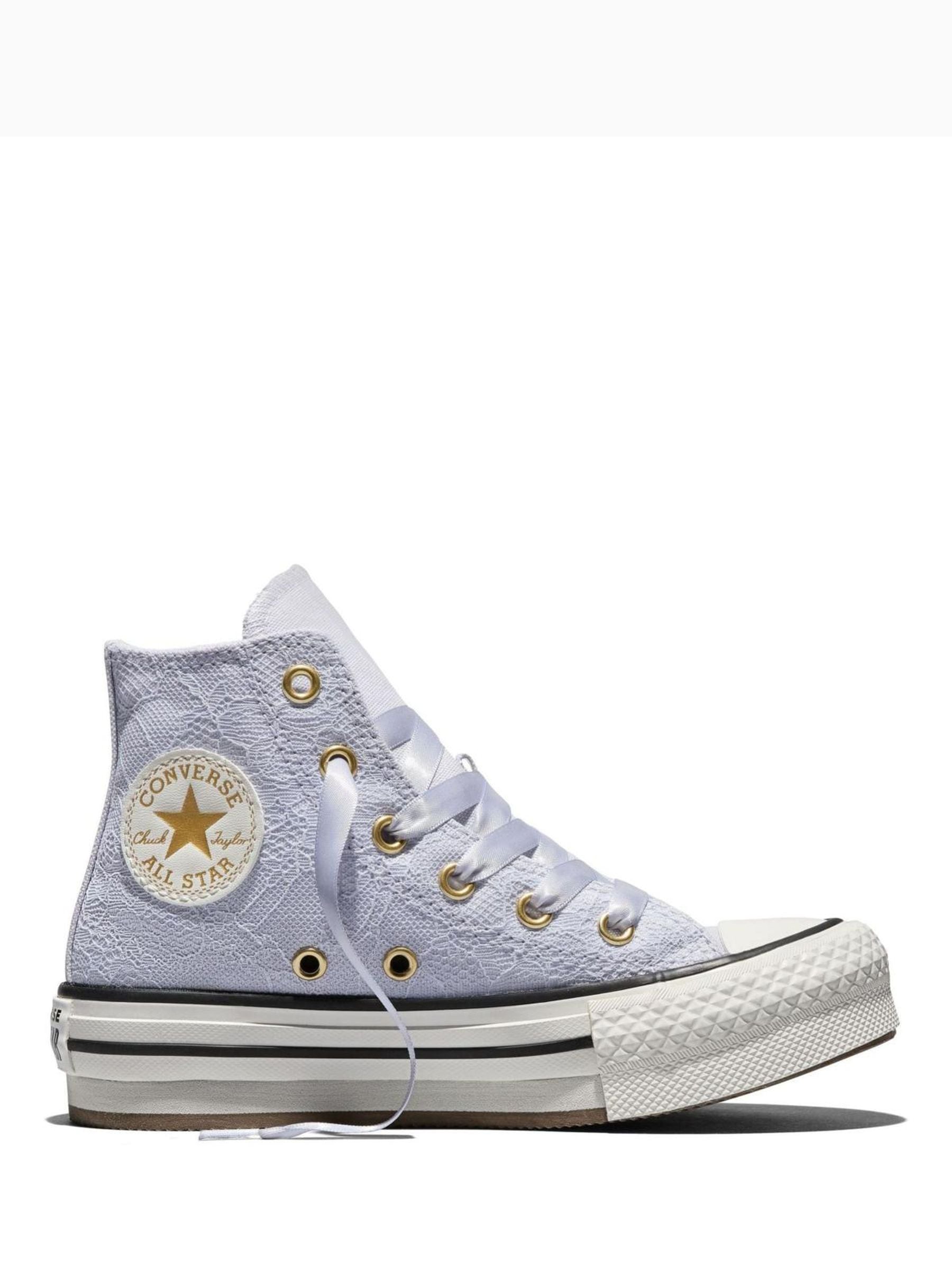 Converse Purple Chuck Taylor All Star Lift Platform Trainers image 2