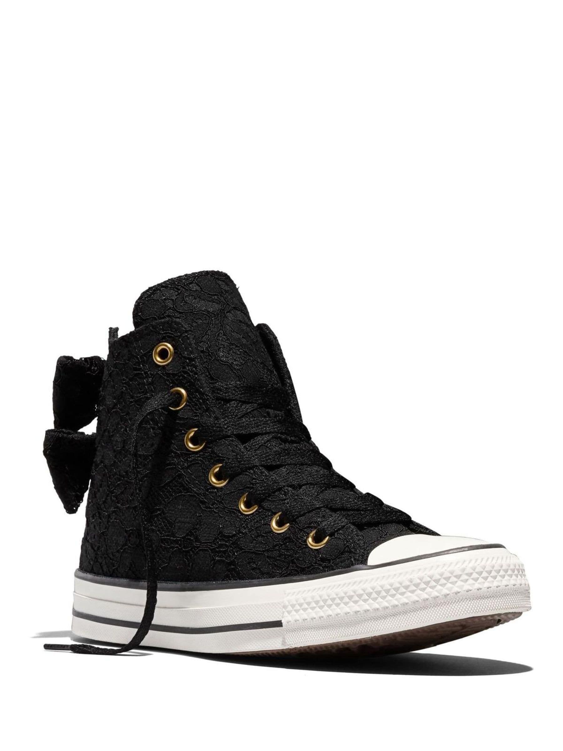 Converse Black Chuck Taylor All Star Bows and Lace High Trainers image 4