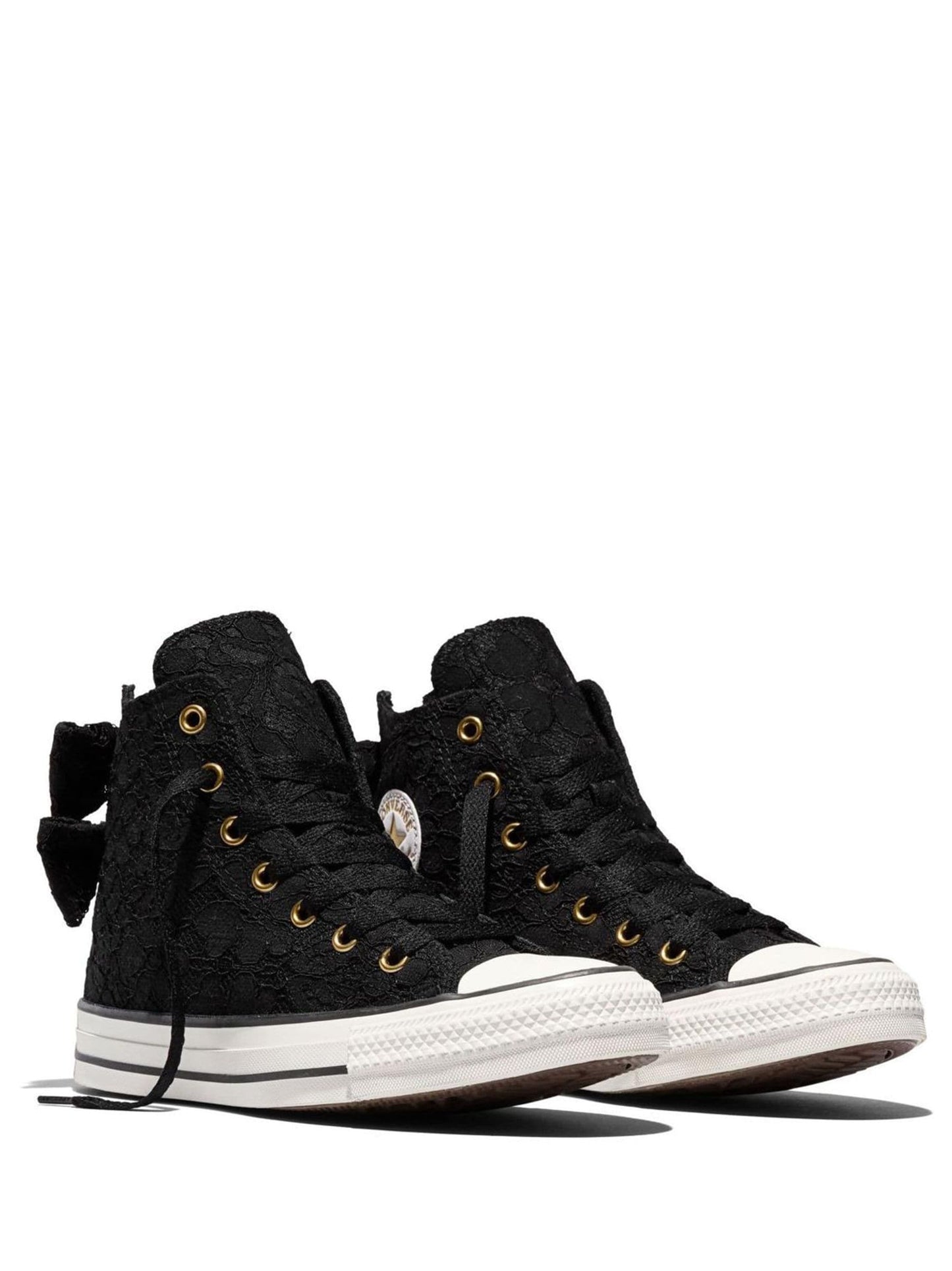 Converse Black Chuck Taylor All Star Bows and Lace High Trainers image 5
