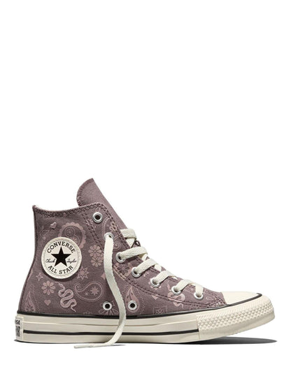 Converse Purple Chuck Taylor All Star Paisley Pop High Trainers image 1