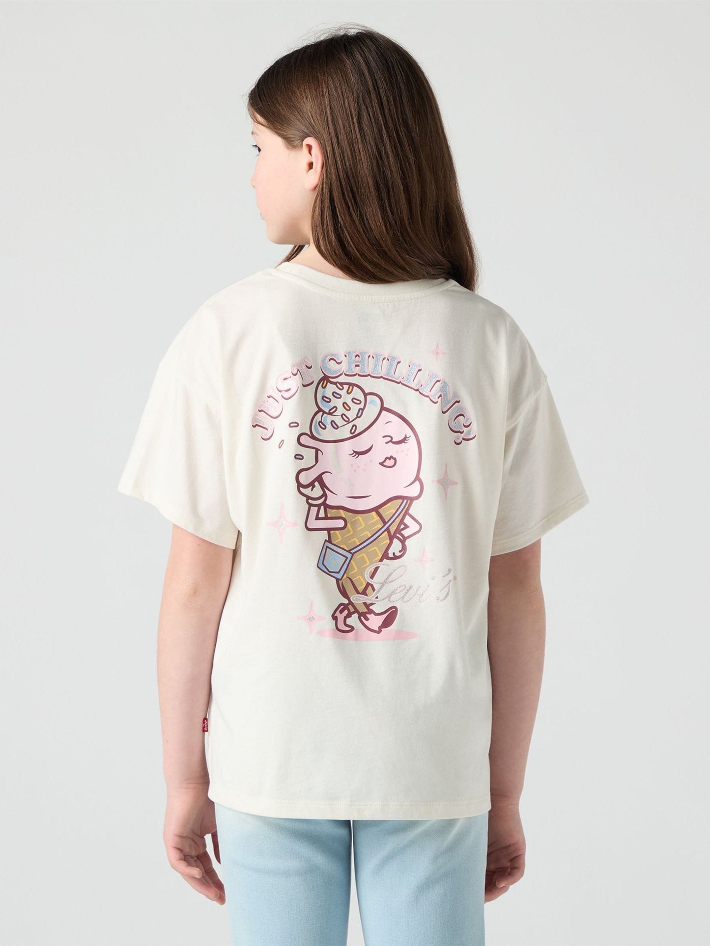 Levi's White Just Chilling Oversized Short Sleeve T-Shirt image 4