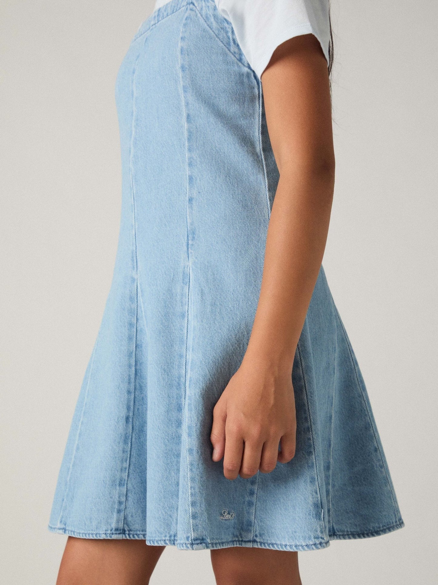 Levi's Blue Godet Strappy Denim Dress image 3