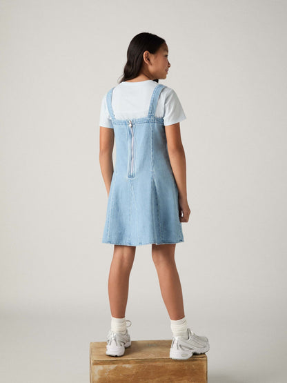 Levi's Blue Godet Strappy Denim Dress image 4