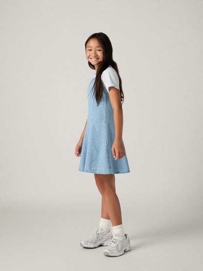 Levi's Blue Godet Strappy Denim Dress image 5