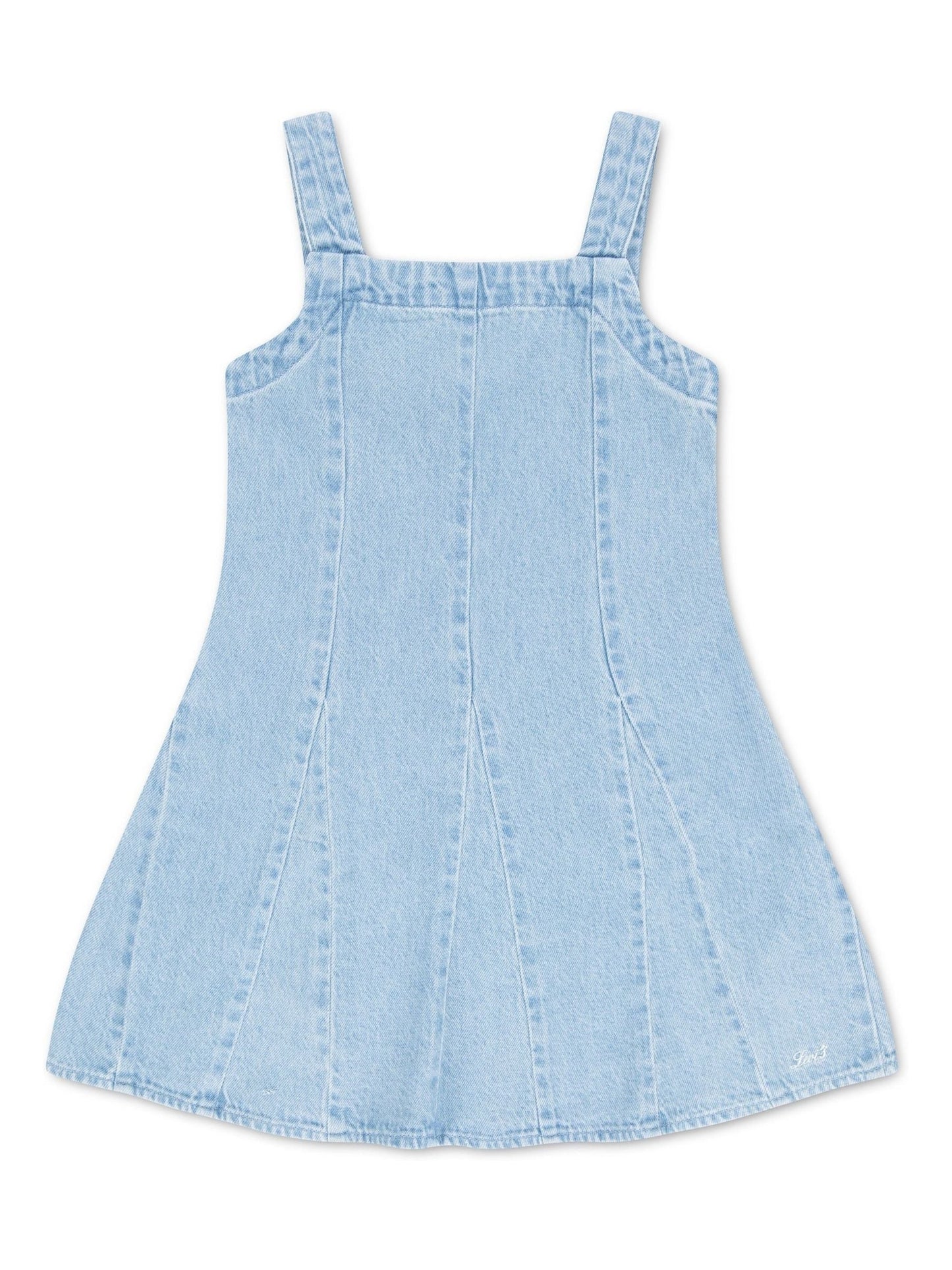 Levi's Blue Godet Strappy Denim Dress image 6