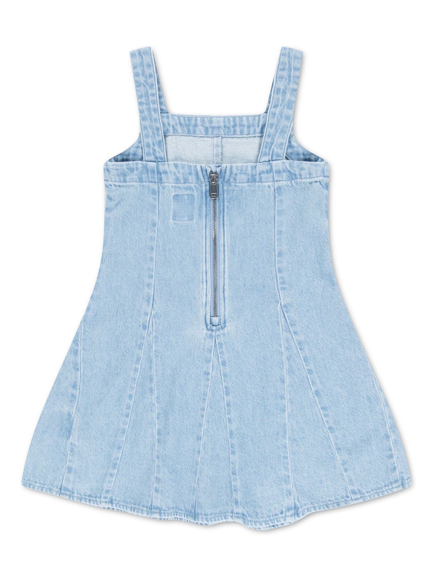 Levi's Blue Godet Strappy Denim Dress image 7