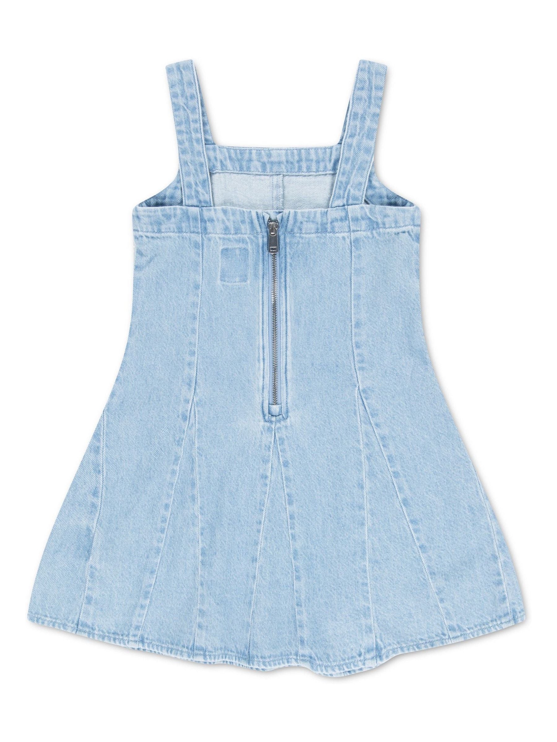 Levi's Blue Godet Strappy Denim Dress image 7