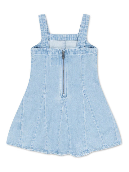 Levi's Blue Godet Strappy Denim Dress image 7