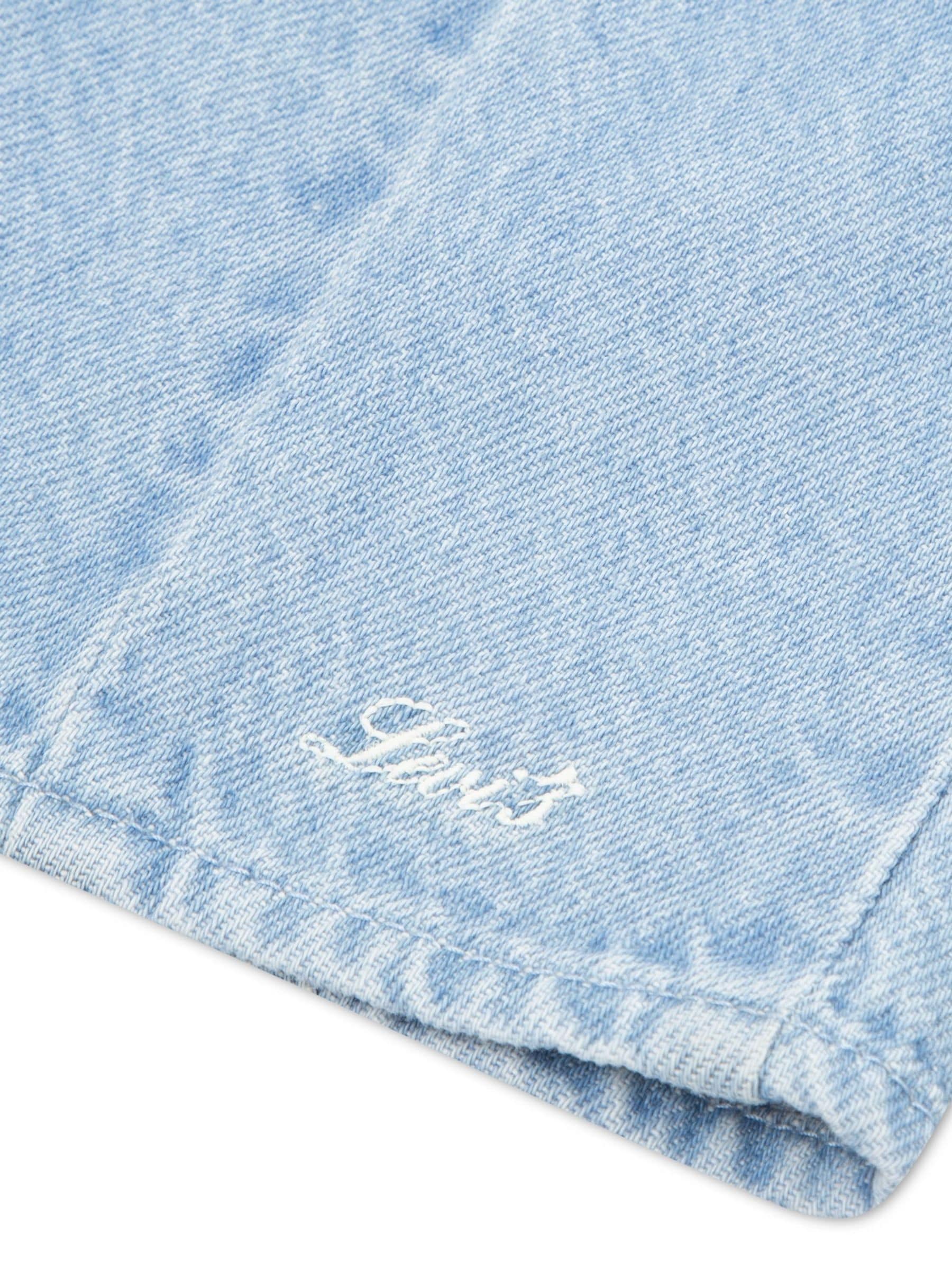 Levi's Blue Godet Strappy Denim Dress image 8