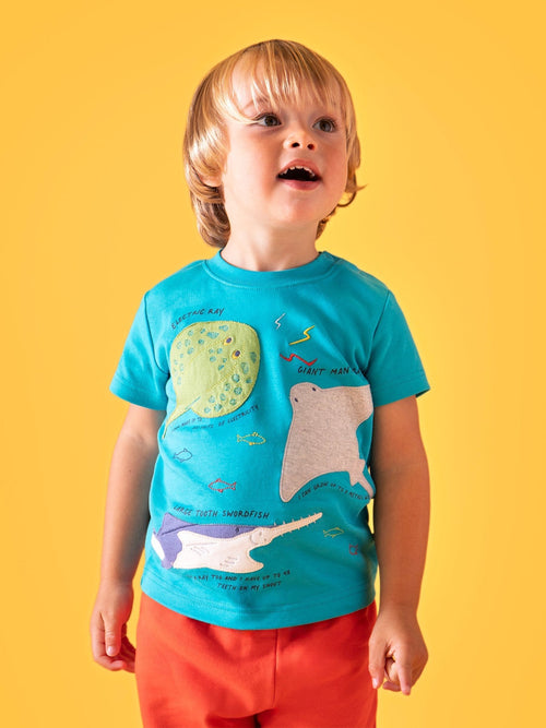 Frugi Blue Avery T-Shirt image 1