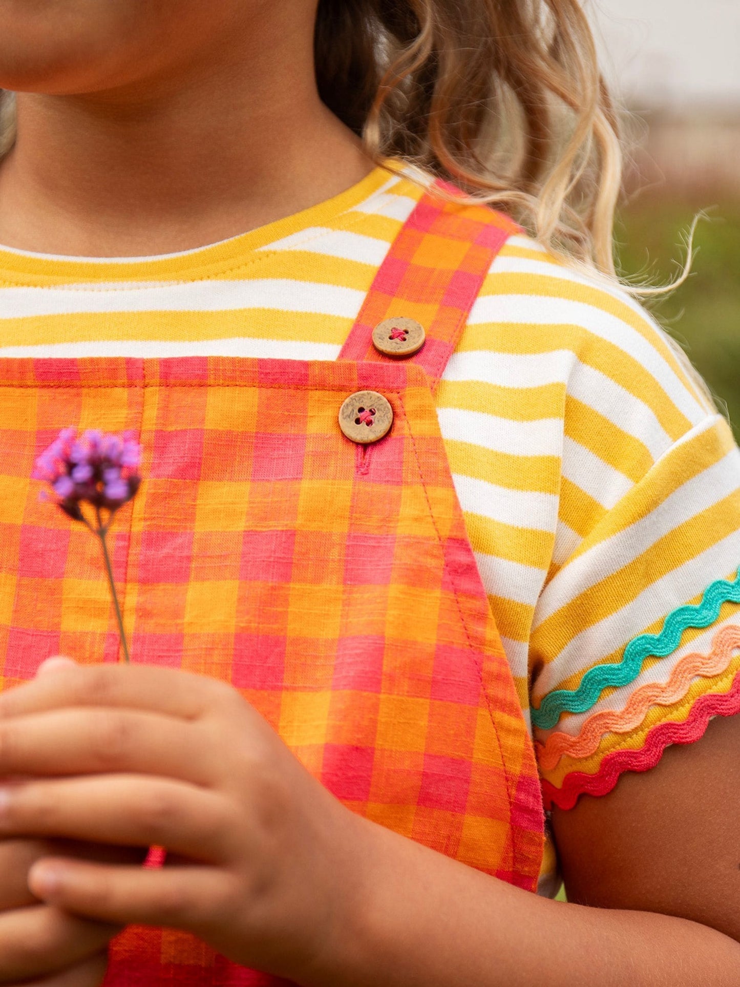 Frugi Orange Saskia Dungaree image 2
