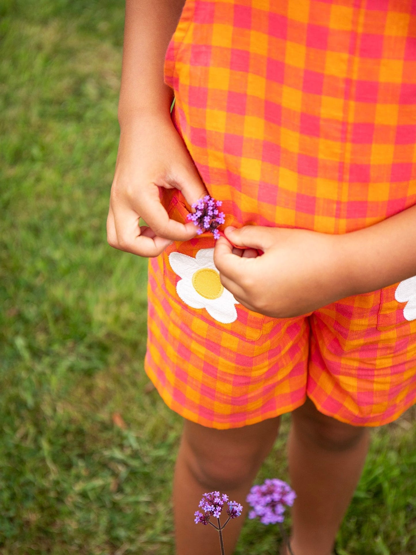 Frugi Orange Saskia Dungaree image 3