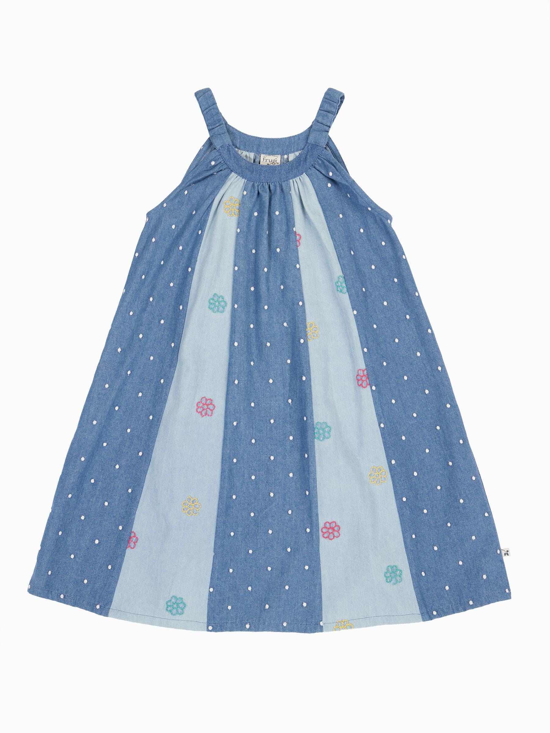 Frugi Blue Denim Trapeze Dress image 3