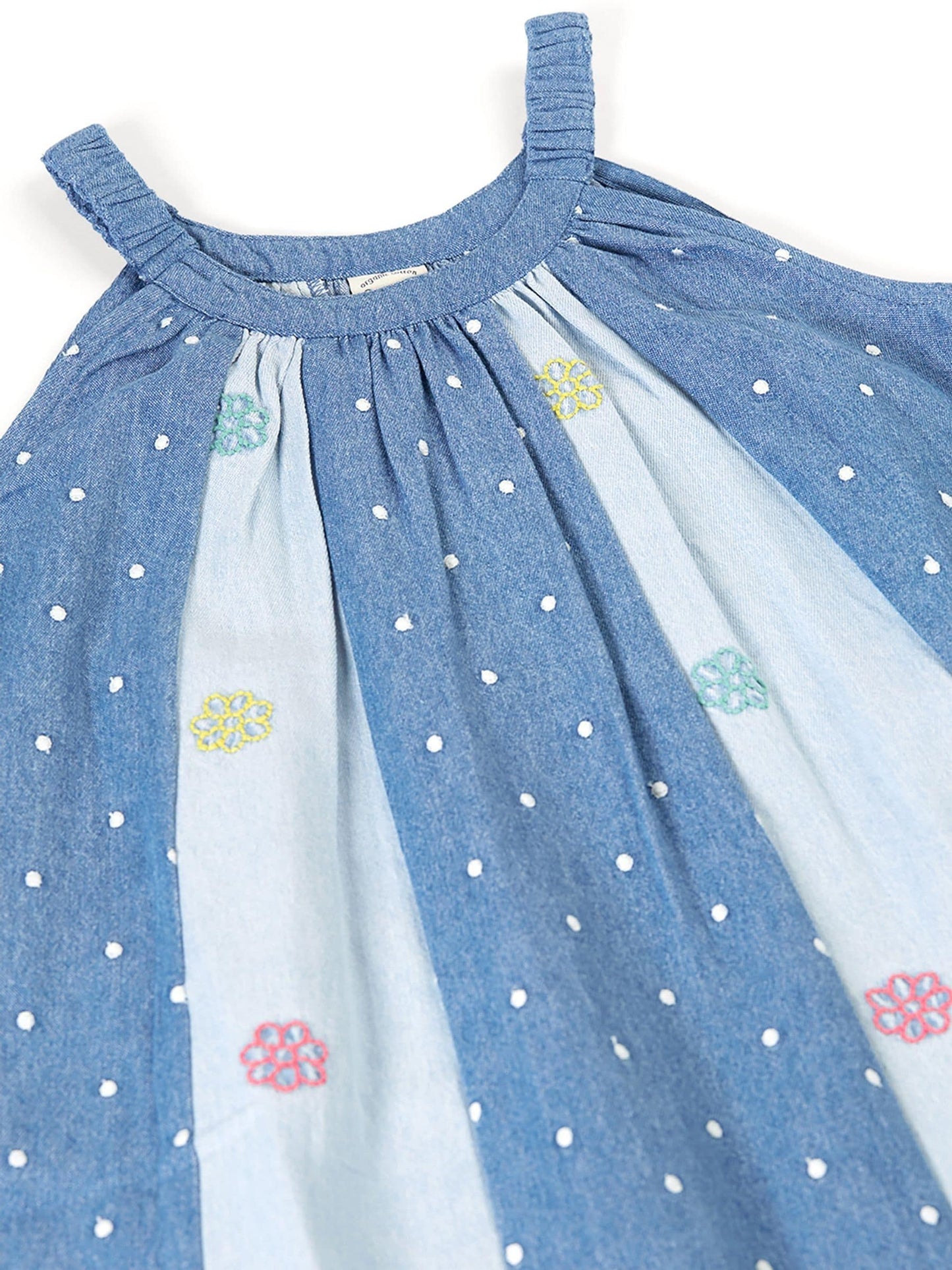Frugi Blue Denim Trapeze Dress image 4