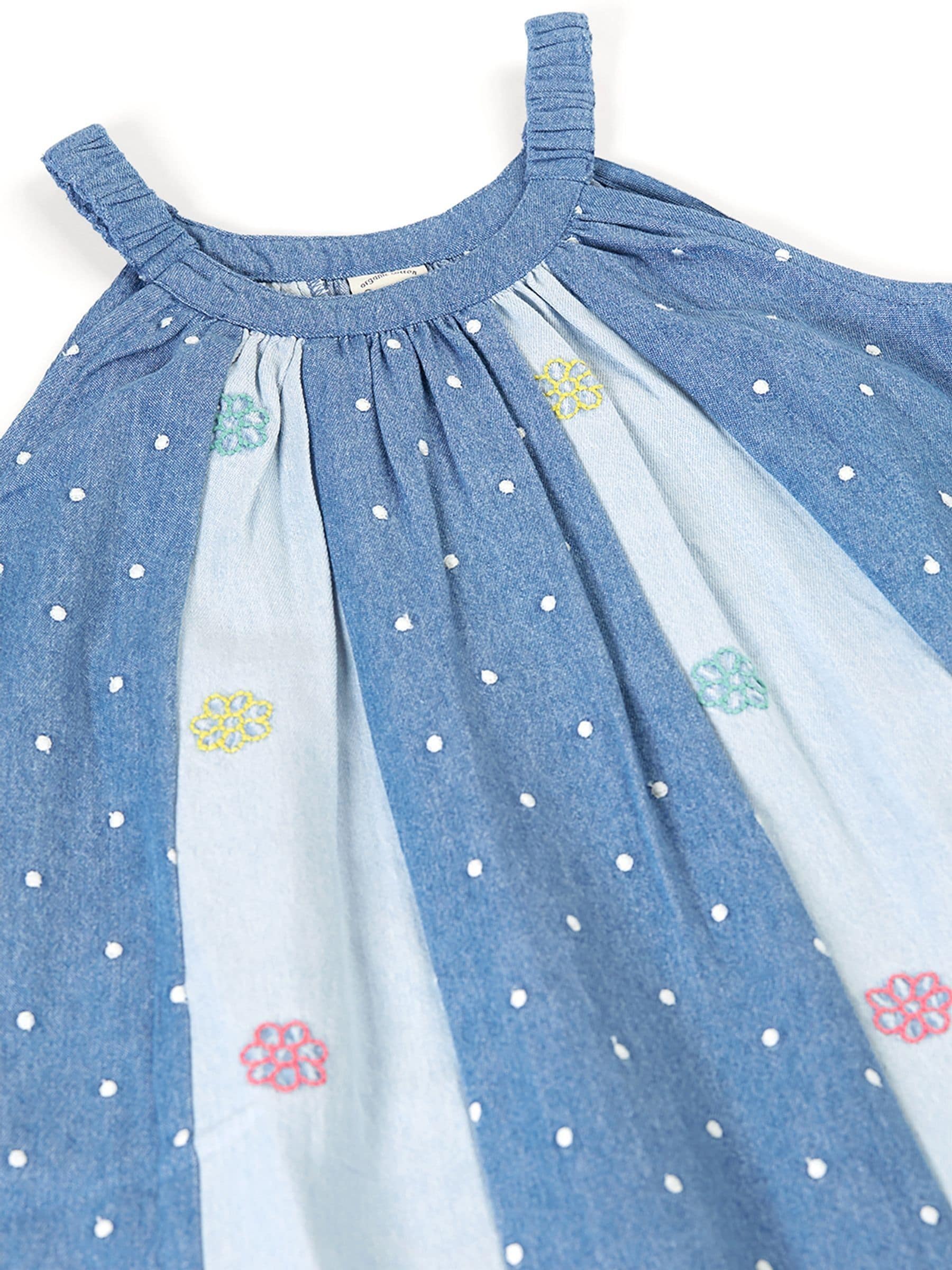 Frugi Blue Denim Trapeze Dress image 4