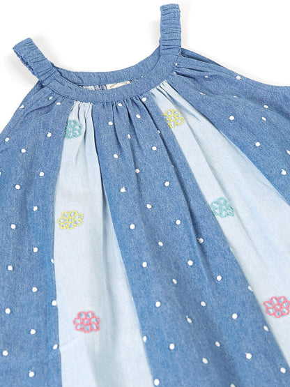 Frugi Blue Denim Trapeze Dress image 4