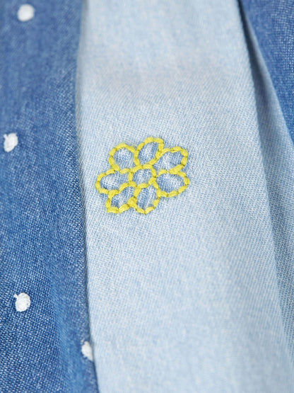 Frugi Blue Denim Trapeze Dress image 5