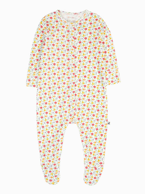 Frugi White Lovely Pointelle Babygrow Sleepsuit image 1