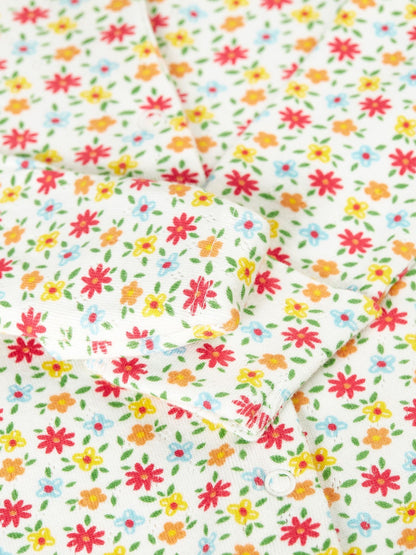 Frugi White Lovely Pointelle Babygrow Sleepsuit image 3