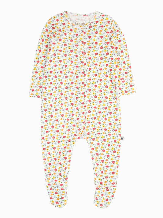 Frugi White Lovely Pointelle Babygrow Sleepsuit image 1