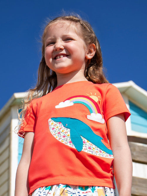 Frugi Red Scout Applique T-Shirt image 1