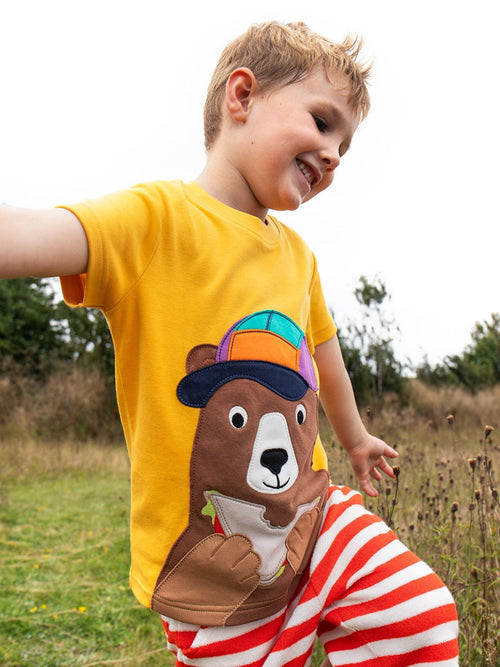 Frugi Yellow Carsen Circular T-Shirt image 1
