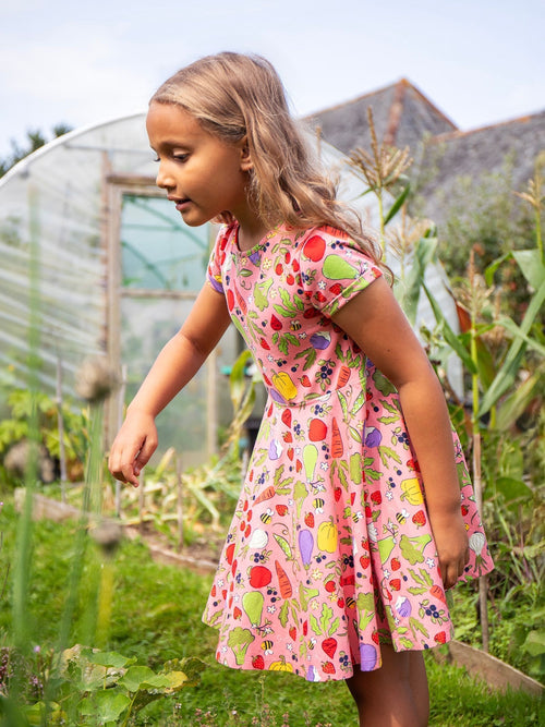 Frugi Pink Spring Skater Dress image 1