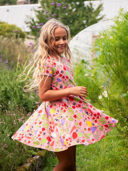 Frugi Pink Spring Skater Dress image 2