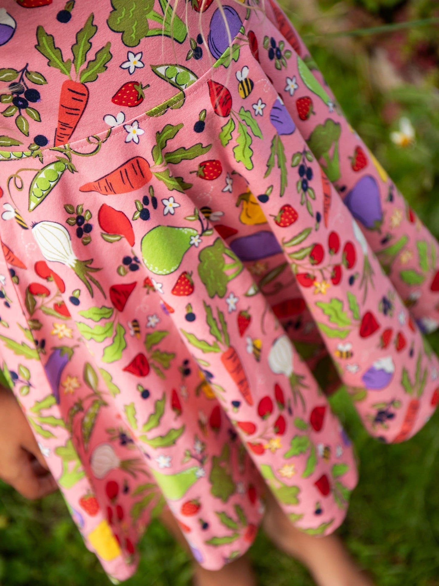 Frugi Pink Spring Skater Dress image 3
