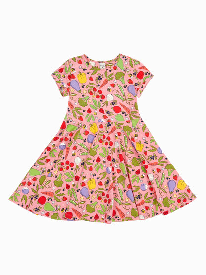Frugi Pink Spring Skater Dress image 4