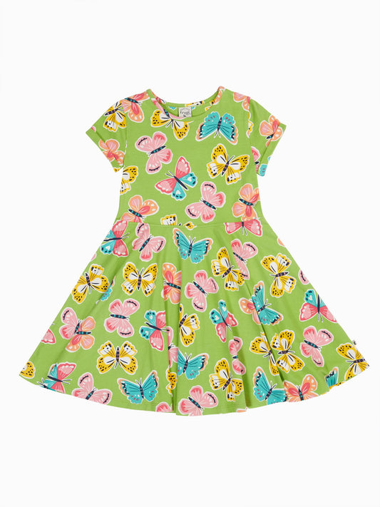 Frugi Green Spring Skater Dress image 2