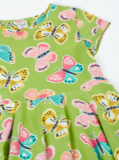 Frugi Green Spring Skater Dress image 3