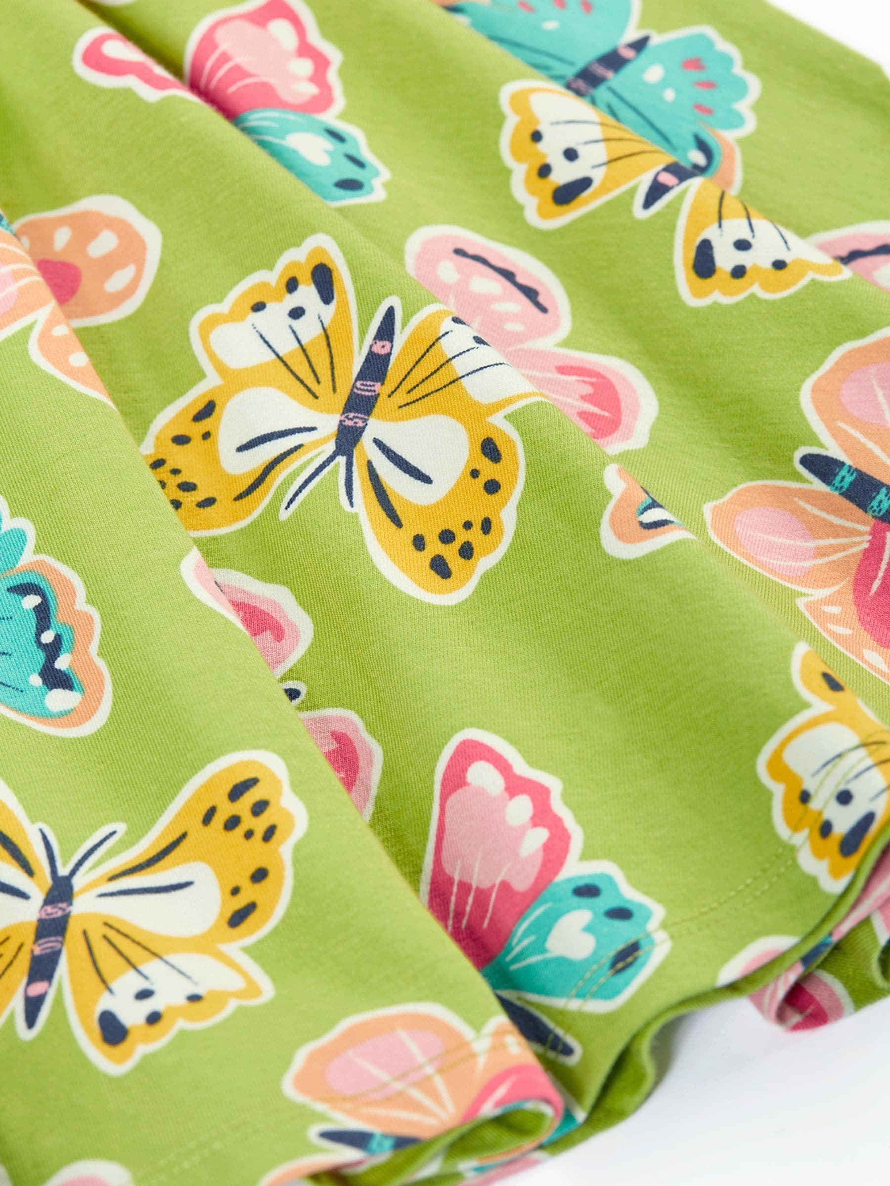 Frugi Green Spring Skater Dress image 4